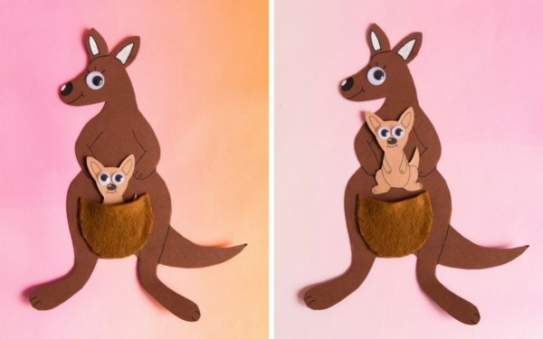 Кенгуру из картона