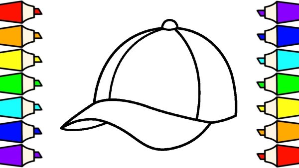 Бейсболка раскраска для детей