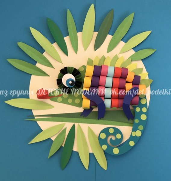 Хамелеон поделка для детей