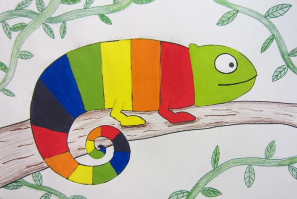 Хамелеон для дошкольников