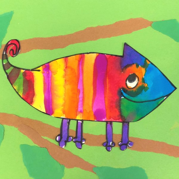 Хамелеон поделка