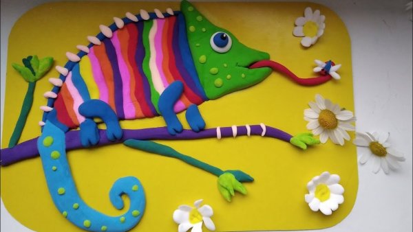 Пластилиновая живопись животные