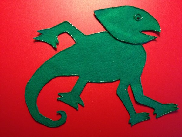 Аппликация хамелеон