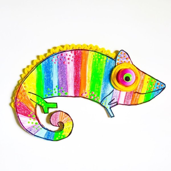 Аппликация хамелеон