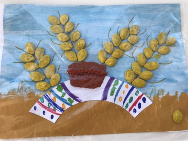 Аппликация хлеб старшая группа