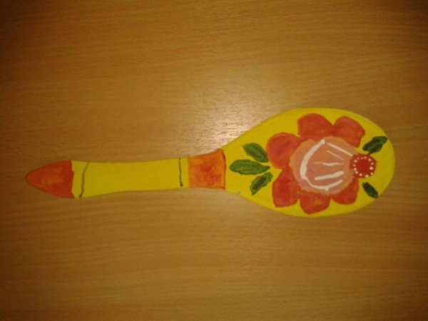 Рисование в старшей группе ложка Хохлома