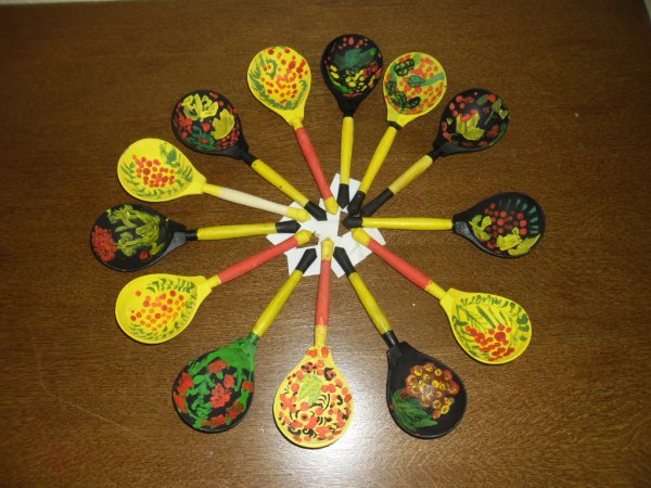 Роспись ложек деревянных для детей дошкольного возраста