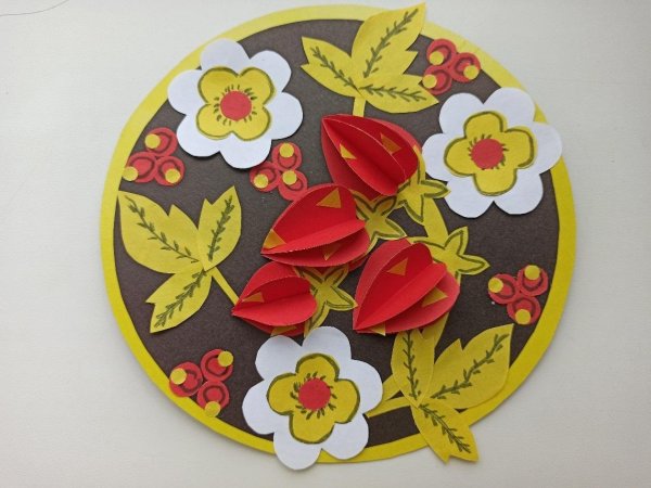 Аппликация тарелка