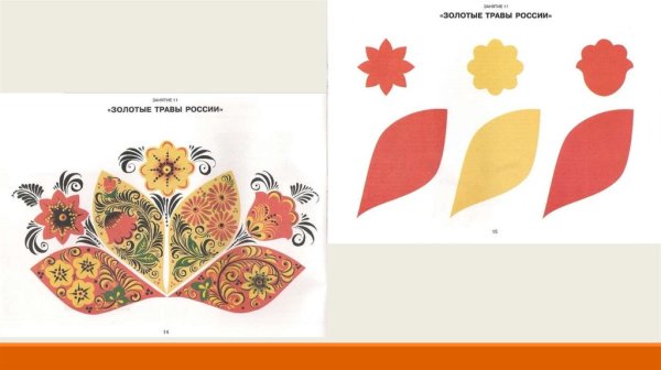 Элементы хохломы для аппликации