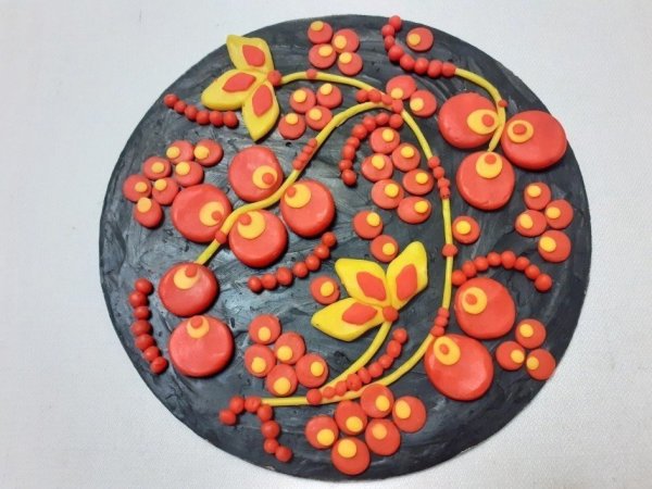 Хохломская роспись пластилином