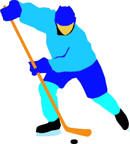 Аппликация хоккеист