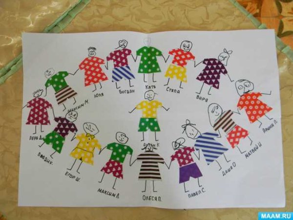 Аппликация хоровод в старшей группе