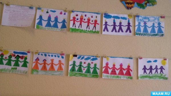 Аппликация хоровод в подготовительной группе