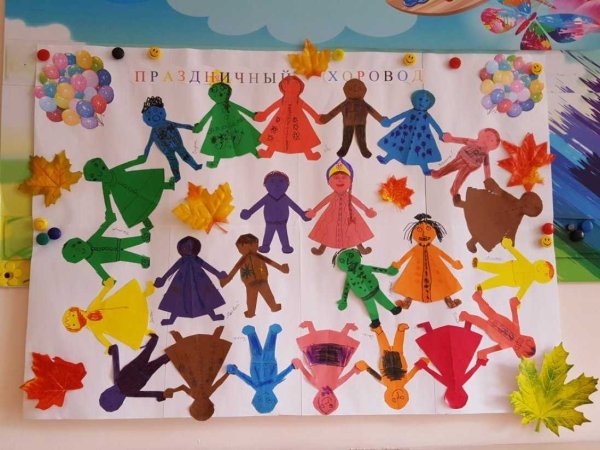 Коллективная аппликация хоровод