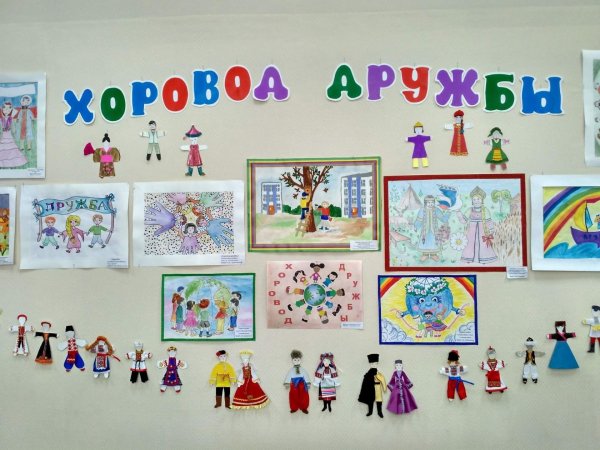Аппликация хоровод дружбы подготовительная группа