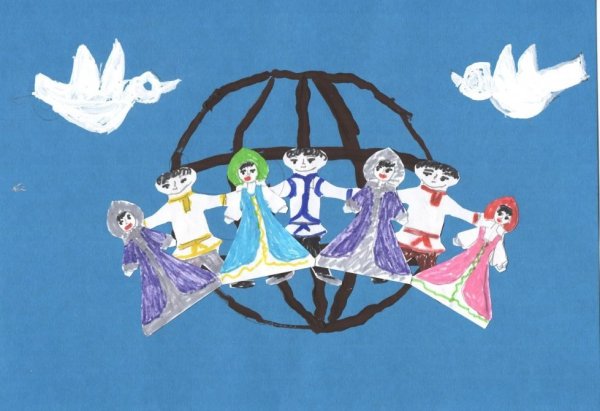 Аппликация хоровод дружбы