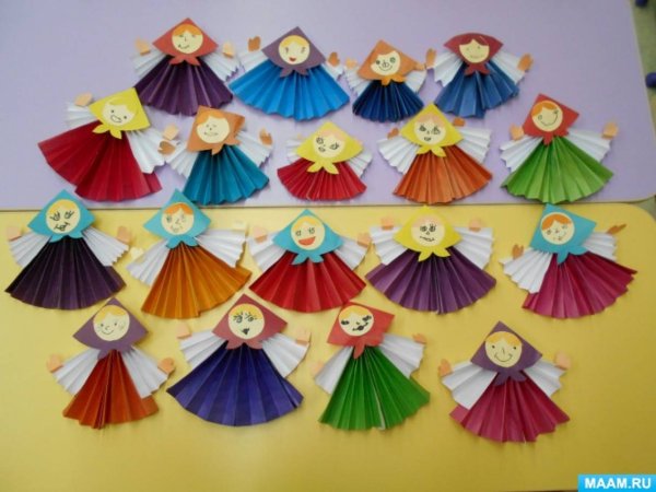 Аппликация праздничный хоровод в подготовительной группе