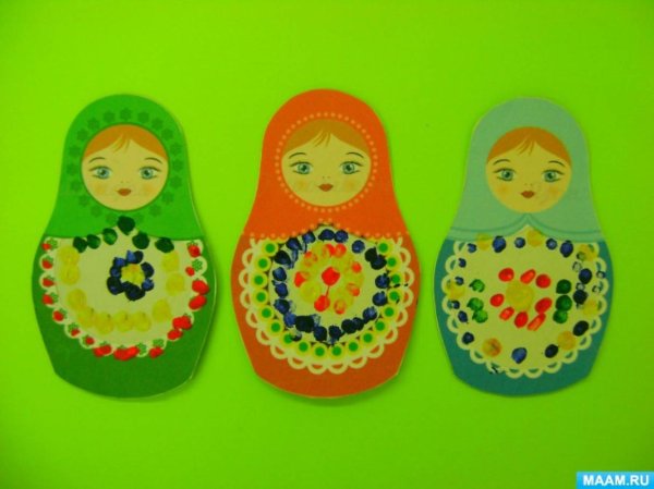 Рисование матрешек в ср гр для детей