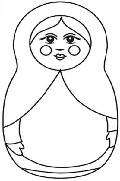 Матрёшка шаблоны для рисования