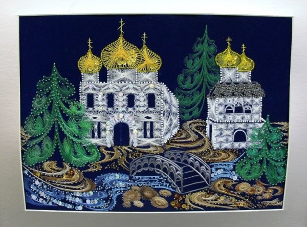 Храм из квиллинга