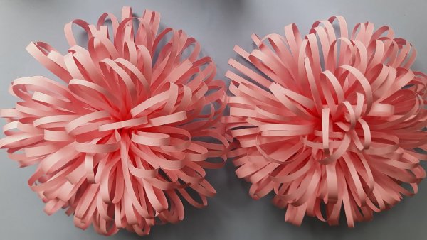 Пышные цветы из бумаги
