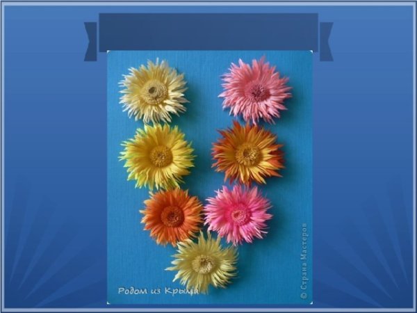 Хризантемы из цветной бумаги