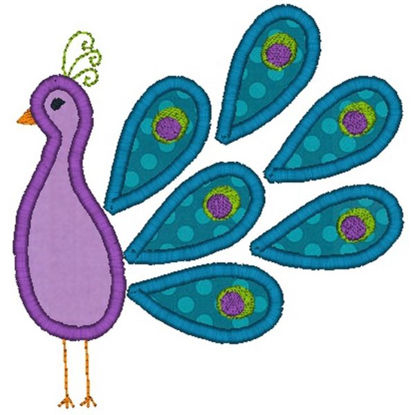 Туловище павлина для аппликации