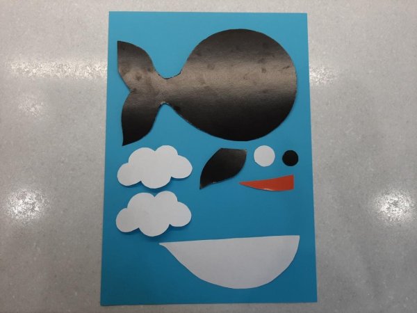 Кит аппликация для детей