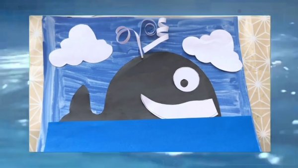 Аппликация на тему кит