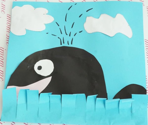 Аппликация на бумаге