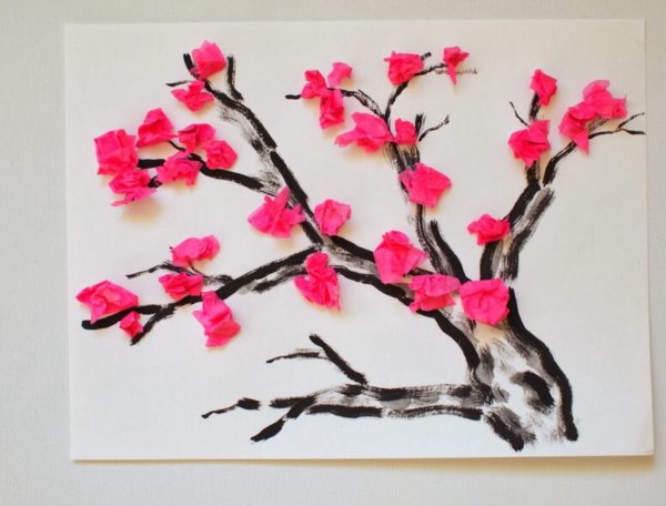 Аппликация Весеннее дерево