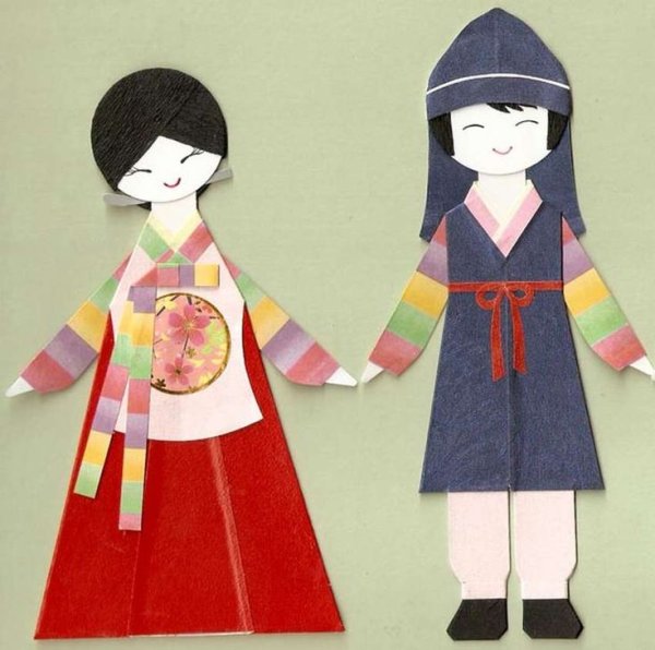 Аппликация национальный костюм