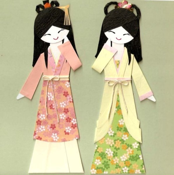 Японские бумажные куколки