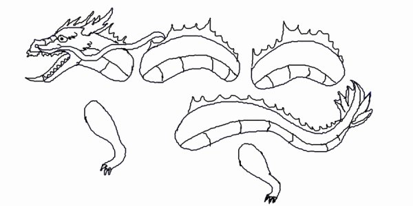 Голова китайского дракона сбоку