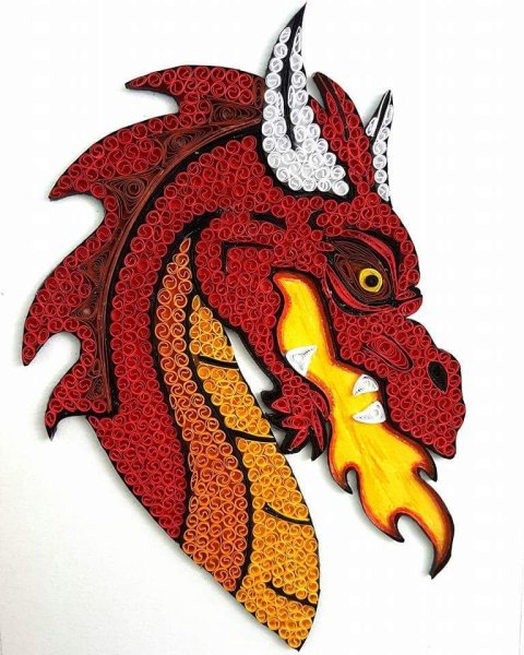 Дракон из квиллинга