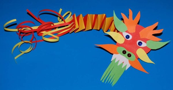 Китайский дракон поделка из бумаги
