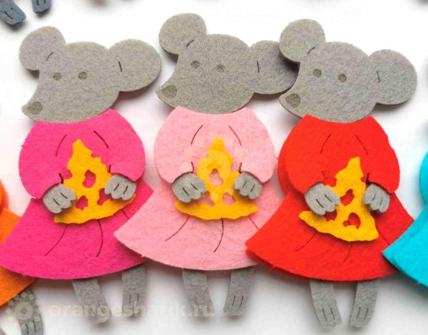 Мышь из фетра