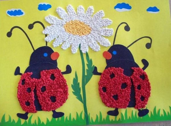 Аппликация из салфеток для детей