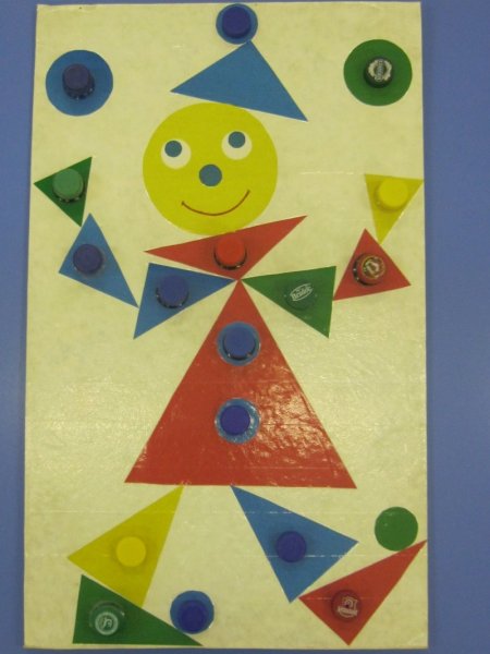 Аппликат из геометрических фигур