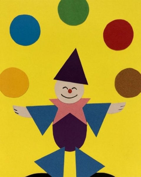 Аппликация из геометрических фигур