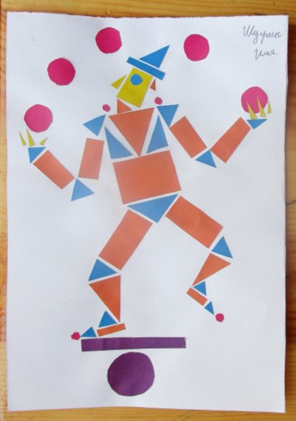 Аппликация из геометрических фигур