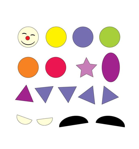 Геометрическая аппликация для детей