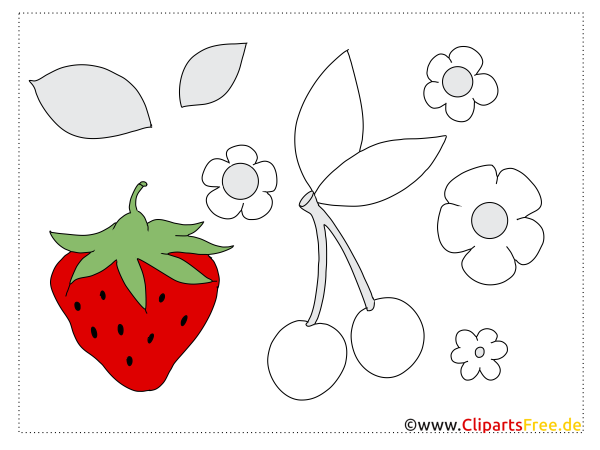 Ягоды шаблоны для аппликации