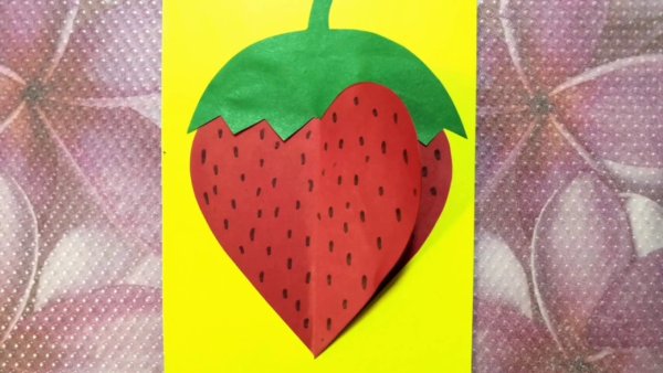 Аппликация клубника для детей
