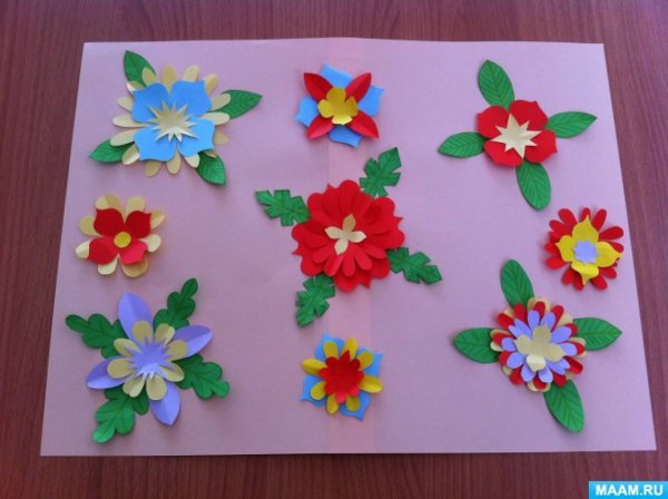 Аппликация на тему цветы