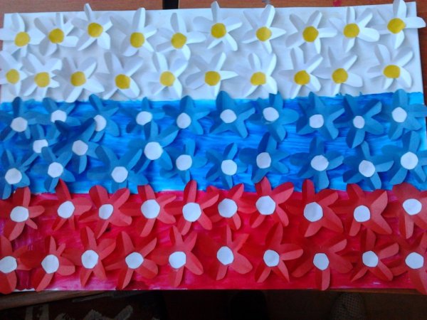 Флаг России поделка аппликкация