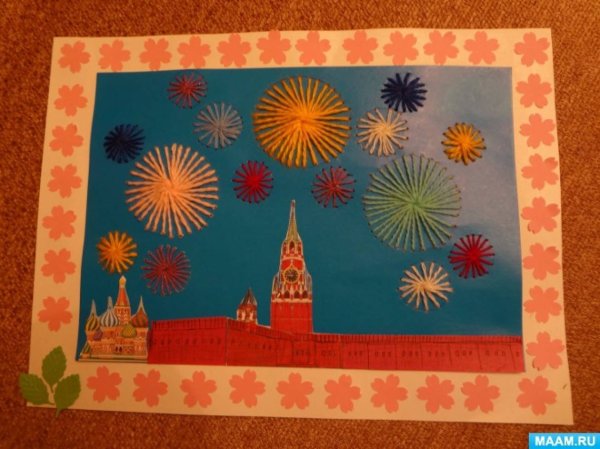 Аппликация салют Победы