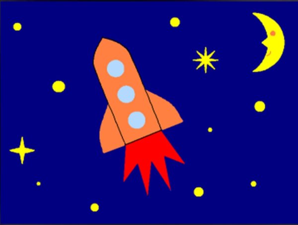 Аппликация космос для детей