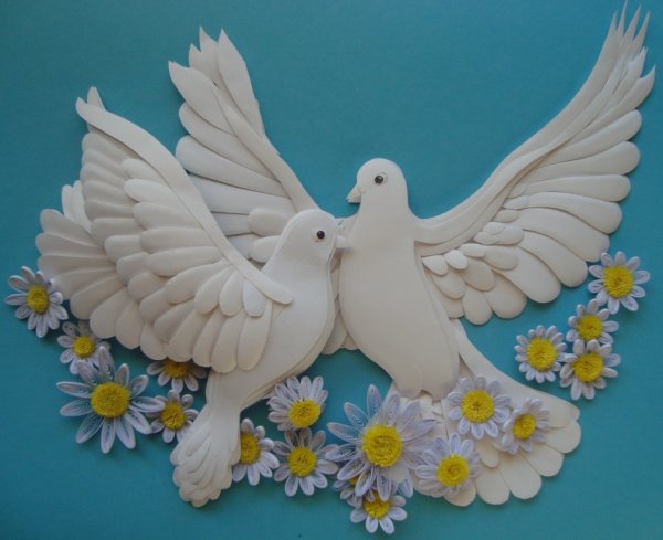 Голубь мира поделка