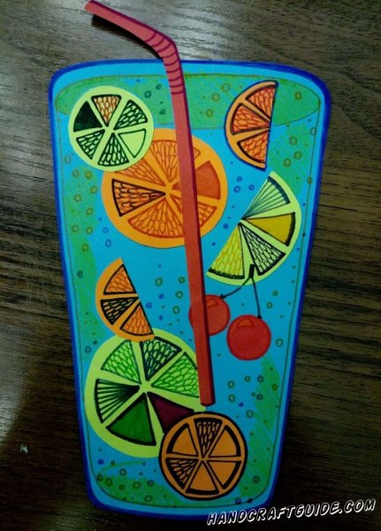 Аппликация коктейль